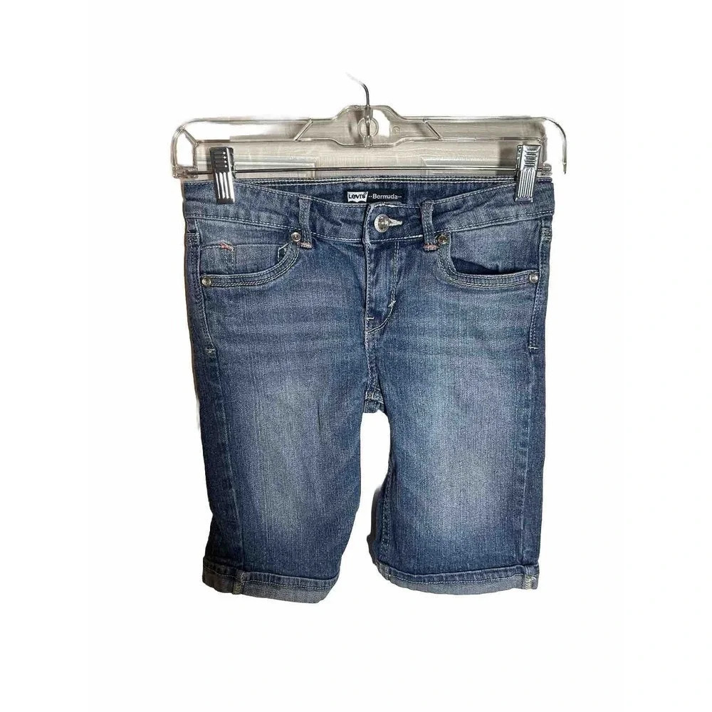 Levi’s Girls Bermuda Shorts With Bling Button Pockets Size 10 Reg